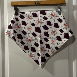 Haunted Harvest Pup Bandanas | Ghost Web + Pumpkins – Seasonal Set NWT